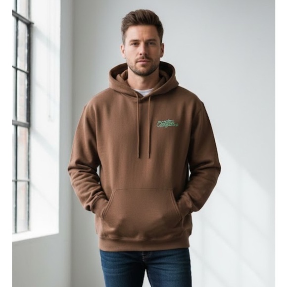 Other - Men’s Size LARGE NWOT Brown Hoodie with Embroidered Logo: Team Oregon